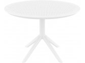Стол пластиковый Siesta Contract Sky Table Ø105 сталь, пластик белый Фото 6