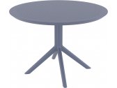 Стол пластиковый Siesta Contract Sky Table Ø105 сталь, пластик темно-серый Фото 1