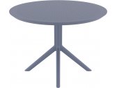 Стол пластиковый Siesta Contract Sky Table Ø105 сталь, пластик темно-серый Фото 8