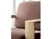 Кресло деревянное мягкое Quadrifoglio Arco 101 ясень, ткань Фото 7