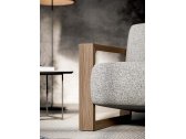 Кресло деревянное мягкое Quadrifoglio Arco 101 ясень, ткань Фото 8
