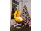 Кресло подвесное плетеное Pride Design Валио Гламур сталь, микровелюр желтый Фото 6