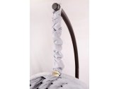 Кресло подвесное плетеное Pride Design Валио Гламур сталь, микровелюр серый Фото 5