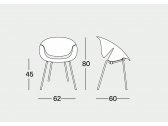 Кресло с обивкой Maxdesign So Happy сталь, стеклопластик Фото 2