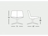 Лаунж-кресло вращающееся  с обивкой Maxdesign Stratos Lounge алюминий, ткань Фото 2