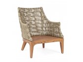 Кресло плетеное с подушками Garden Relax Keilani тик, алюминий, искусственный ротанг, олефин натуральный, серый Фото 6