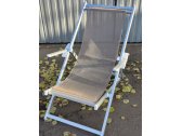 Кресло-шезлонг текстиленовое складное Magnani Sdraio алюминий, текстилен серебристый, серо-коричневый Фото 9