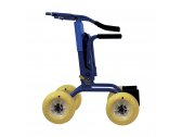 Кресло-ходунки для мягкого грунта NEMO Rider алюминий, ткань синий, желтый Фото 2