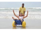 Инвалидный шезлонг для бассейна и пляжа NEMO Roller алюминий, ткань синий, желтый Фото 19