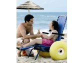 Инвалидный шезлонг для бассейна и пляжа NEMO Roller алюминий, ткань синий, желтый Фото 25