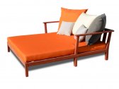Лаунж-лежак деревянный с подушками F.CASA Miami ироко, ткань Фото 5
