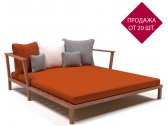 Лаунж-лежак деревянный с подушками F.CASA Miami ироко, ткань Фото 1