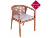 Кресло деревянное с подушкой F.CASA Paloma ироко, роуп, ткань Фото 1