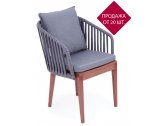 Кресло плетеное с подушками F.CASA FRG-I 076 ироко, роуп, ткань Фото 1
