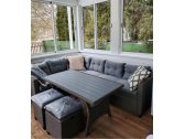 Комплект плетеной мебели Afina AFM-307G Grey искусственный ротанг, сталь, древесно-полимерный композит серый Фото 2