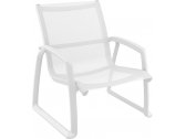 Кресло пластиковое Siesta Contract Pacific Lounge стеклопластик, текстилен белый Фото 1