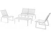 Комплект пластиковой мебели Siesta Contract Pacific Lounge стеклопластик, текстилен белый Фото 1