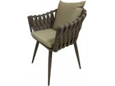 Кресло плетеное с подушками Tagliamento Verona алюминий, роуп, акрил тортора, серо-коричневый Фото 1