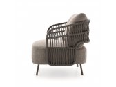 Кресло плетеное с обивкой DITRE 356 Outdoor Woven металл, окуме, роуп, пенополиуретан, ткань Фото 3