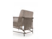 Кресло плетеное с обивкой DITRE Kyo Outdoor металл, окуме, роуп, пенополиуретан, ткань Фото 8