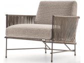 Кресло плетеное с обивкой DITRE Kyo Outdoor металл, окуме, роуп, пенополиуретан, ткань Фото 1