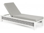 Шезлонг-лежак металлический Garden Relax Otavio алюминий, роуп, олефин белый, серый Фото 1