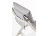 Шезлонг-лежак металлический Garden Relax Krion алюминий, текстилен слоновая кость, серый Фото 4