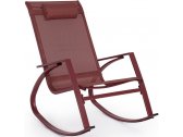 Кресло-качалка металлическое Garden Relax Demid сталь, текстилен перечный Фото 1