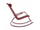 Кресло-качалка металлическое Garden Relax Demid сталь, текстилен перечный Фото 4