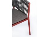 Кресло плетеное с подушкой Garden Relax Florencia алюминий, роуп, олефин красный, серый Фото 7