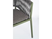 Кресло плетеное с подушкой Garden Relax Florencia алюминий, роуп, олефин зеленый, серый Фото 6