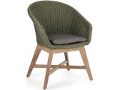 Кресло плетеное с подушкой Garden Relax Coachella тик, олефин натуральный, зеленый Фото 1