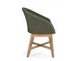 Кресло плетеное с подушкой Garden Relax Coachella тик, олефин натуральный, зеленый Фото 4