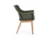 Кресло плетеное с подушкой Garden Relax Allison тик, роуп, олефин натуральный, зеленый Фото 4