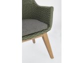 Кресло плетеное с подушкой Garden Relax Allison тик, роуп, олефин натуральный, зеленый Фото 6