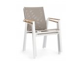 Кресло текстиленовое Garden Relax Cameron алюминий, тик, текстилен белый, серый Фото 5
