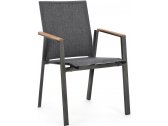 Кресло текстиленовое Garden Relax Cameron алюминий, тик, текстилен антрацит, темно-серый Фото 1