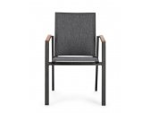 Кресло текстиленовое Garden Relax Cameron алюминий, тик, текстилен антрацит, темно-серый Фото 4