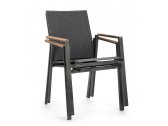 Кресло текстиленовое Garden Relax Cameron алюминий, тик, текстилен антрацит, темно-серый Фото 5