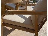 Кресло деревянное с подушками Tagliamento Rimini KD акация, роуп, олефин натуральный, бежевый Фото 9