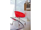 Кресло офисное прозрачное PEDRALI Gliss сталь, поликарбонат прозрачный Фото 4