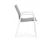 Кресло металлическое с обивкой Garden Relax Odeon алюминий, текстилен, олефин белый, серый Фото 2