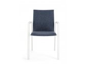 Кресло металлическое с обивкой Garden Relax Odeon алюминий, текстилен, олефин белый, деним Фото 3