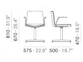 Кресло офисное вращающееся PEDRALI Noa сталь, алюминий, поликарбонат, ткань Фото 2