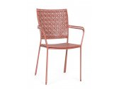 Кресло металлическое Garden Relax Lizette сталь светло-красный Фото 5