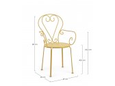 Кресло металлическое Garden Relax Etienne сталь желтый Фото 2