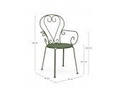 Кресло металлическое Garden Relax Etienne сталь зеленый Фото 2