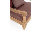 Кресло деревянное с подушками Garden Relax Bali тик, олефин натуральный, винный Фото 7