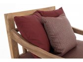 Кресло деревянное с подушками Garden Relax Bali тик, олефин натуральный, винный Фото 9