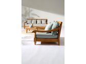 Кресло деревянное с подушками Garden Relax Bali тик, олефин натуральный, светло-зеленый Фото 4